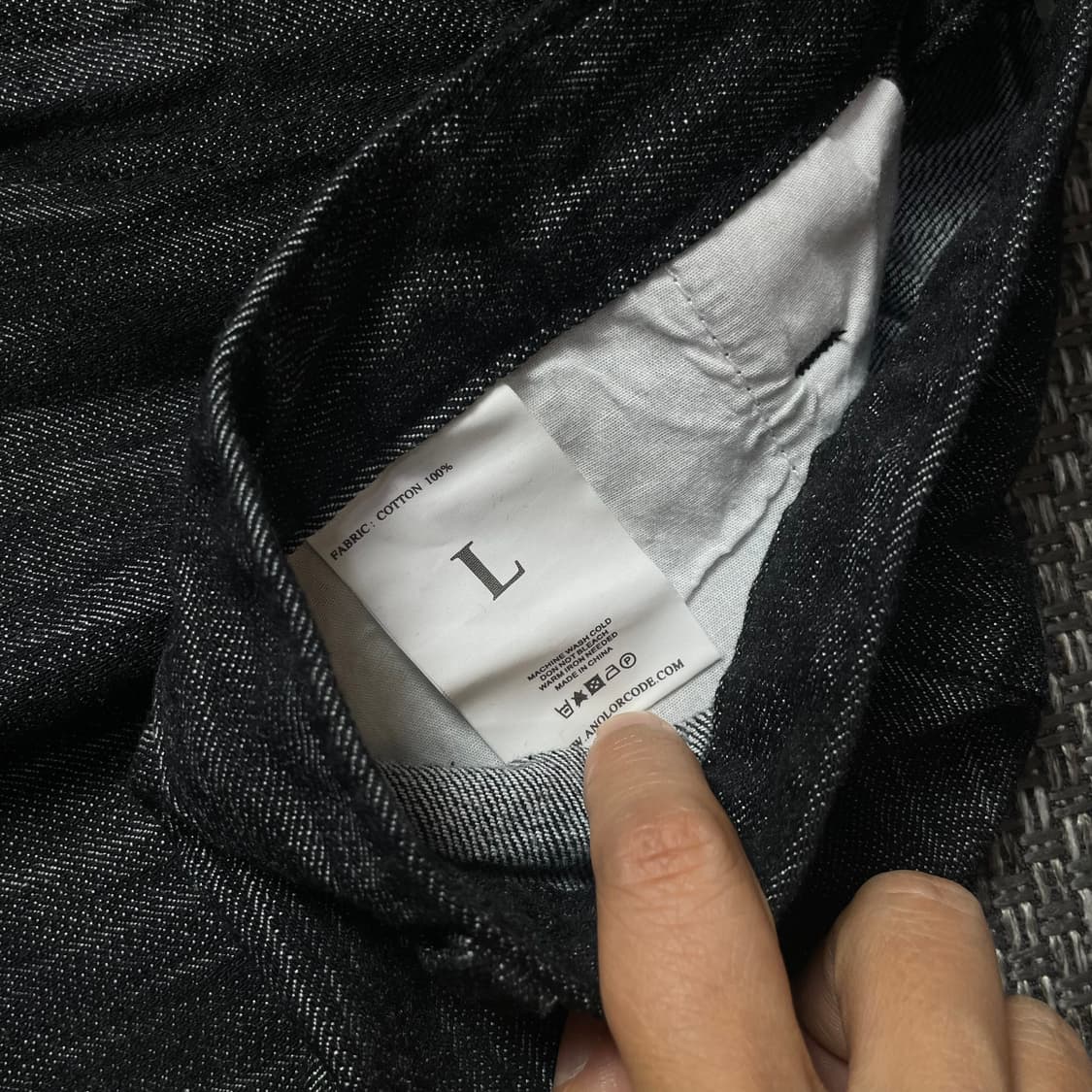 (32) 어널러코드 블랙 버뮤다 데님 하프 팬츠L 상품이미지5