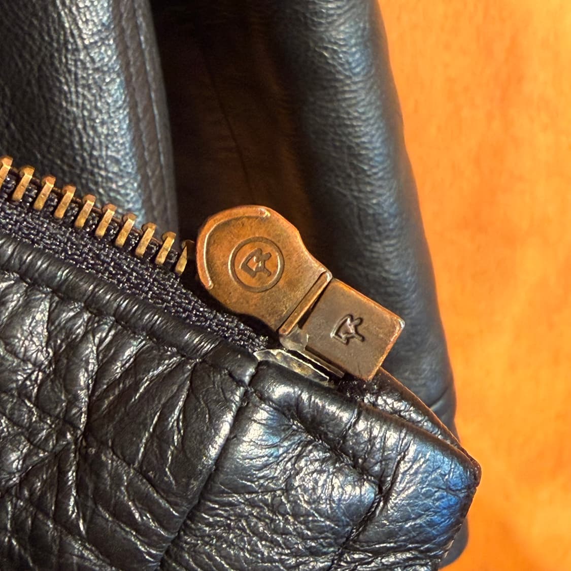 베네통 이태리 헤비 카우레더 스포츠 자켓 XL 폴란드제 상품이미지4