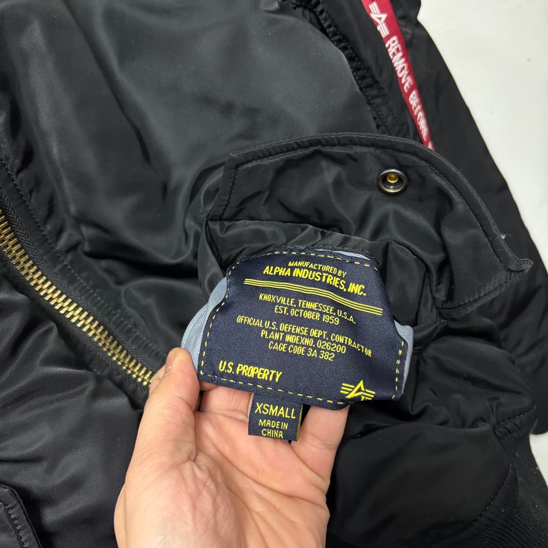 알파인더스트리 블랙 MA-1 상품이미지5