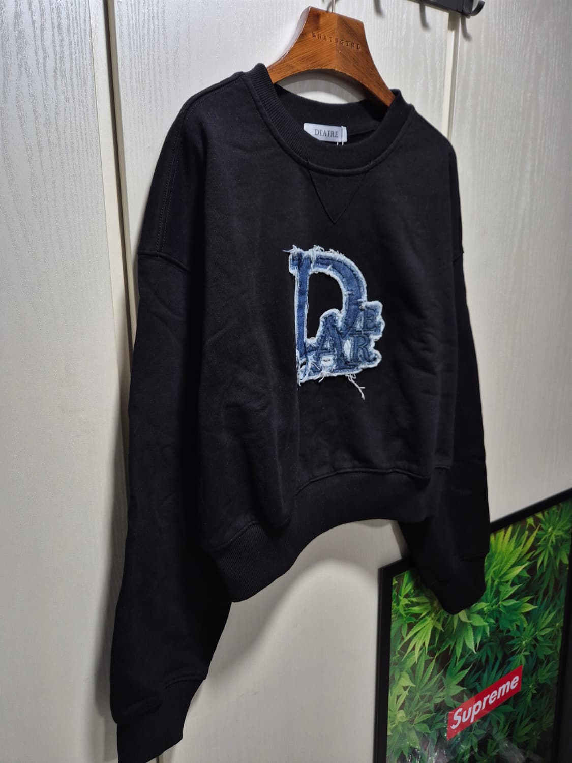 (세일)(새상품)DIAIRE 디아에르 블랙 맨투맨 상품이미지8