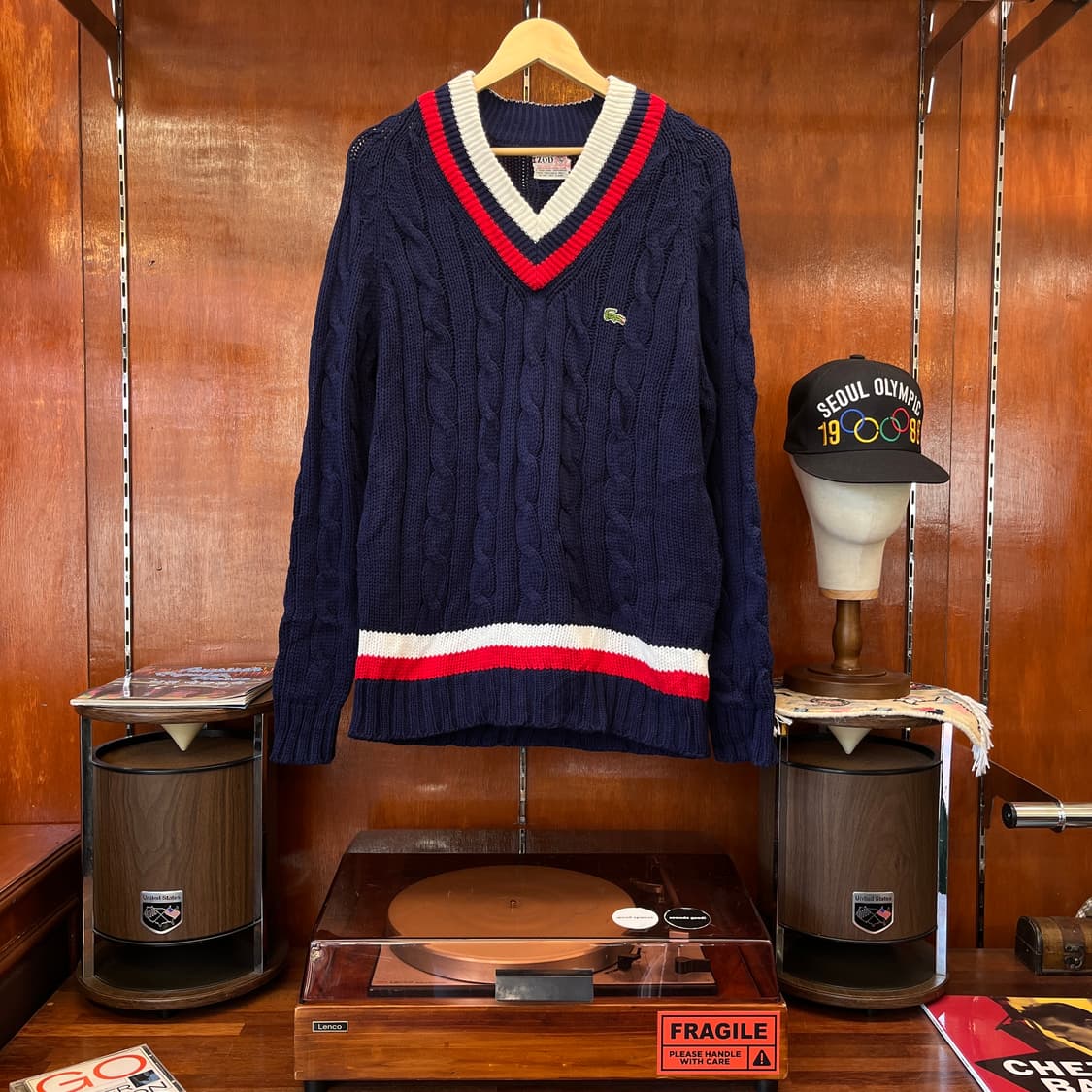 70-80’s IZOD 라코스테 크리켓 브이넥 스웨터 [ 100 ] 상품이미지1