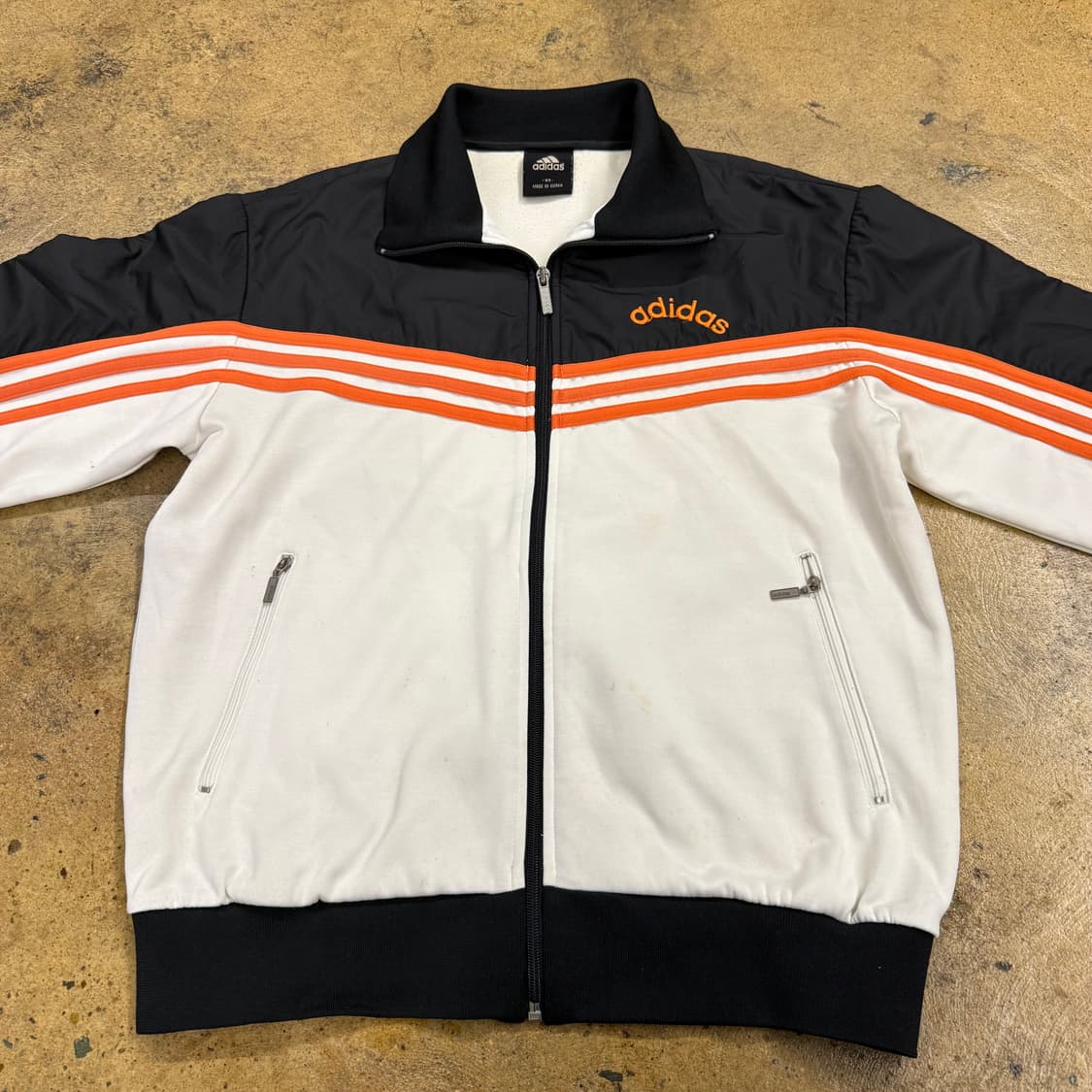 아디다스 흰검 오렌지 올드스쿨 져지 트랙탑 점퍼 95 상품이미지3