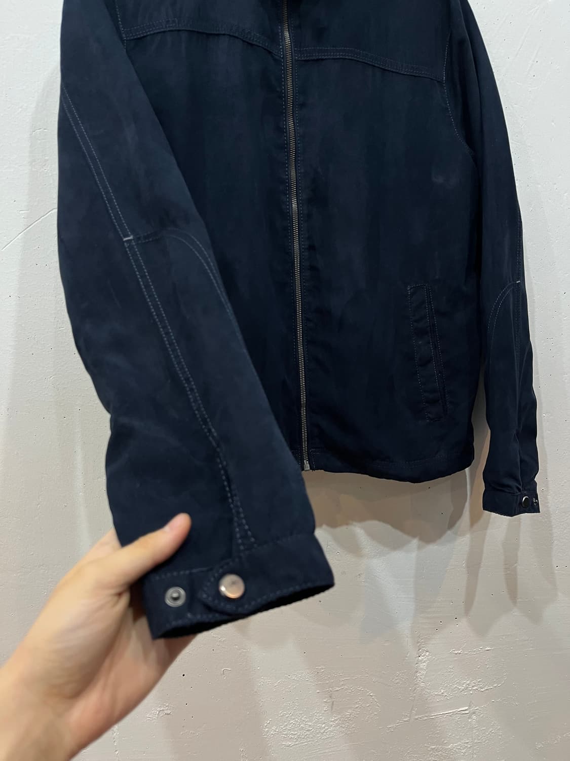 ZARA 자라 스웨이드 자켓 네이비  상품이미지2