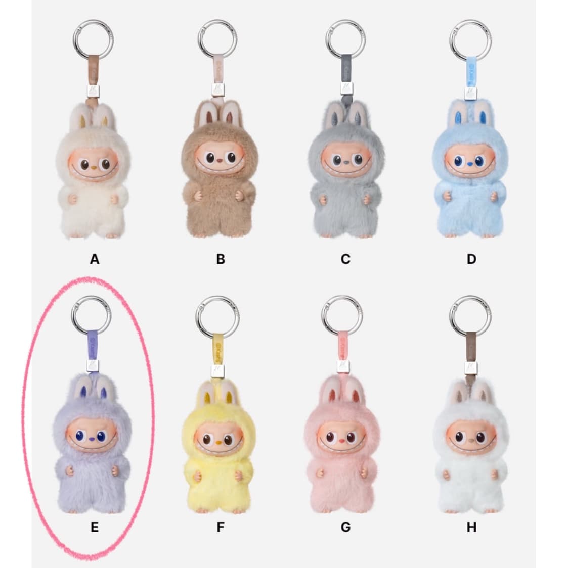 라부부 이니셜 인형 키링 상품이미지1