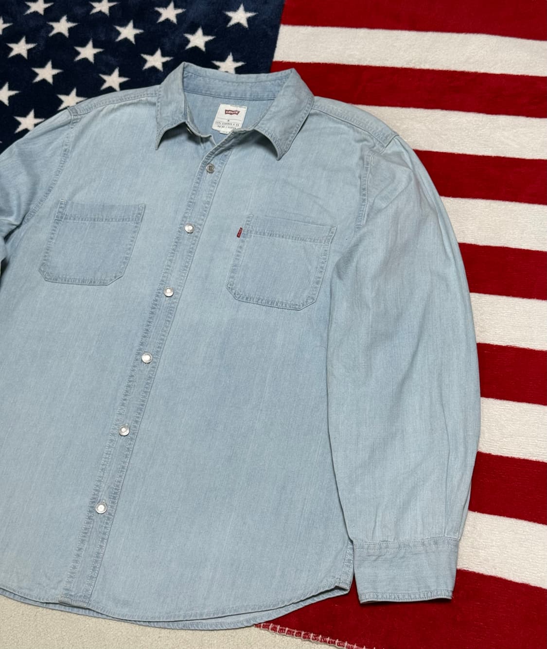 리바이스 연청 투포켓 데님셔츠 Levis denim shirt 빈티지 상품이미지3