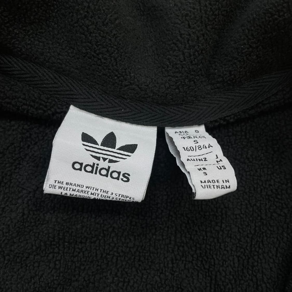 아디다스 트레포일 로고 크롭 반집업 후리스 자켓 상품이미지4