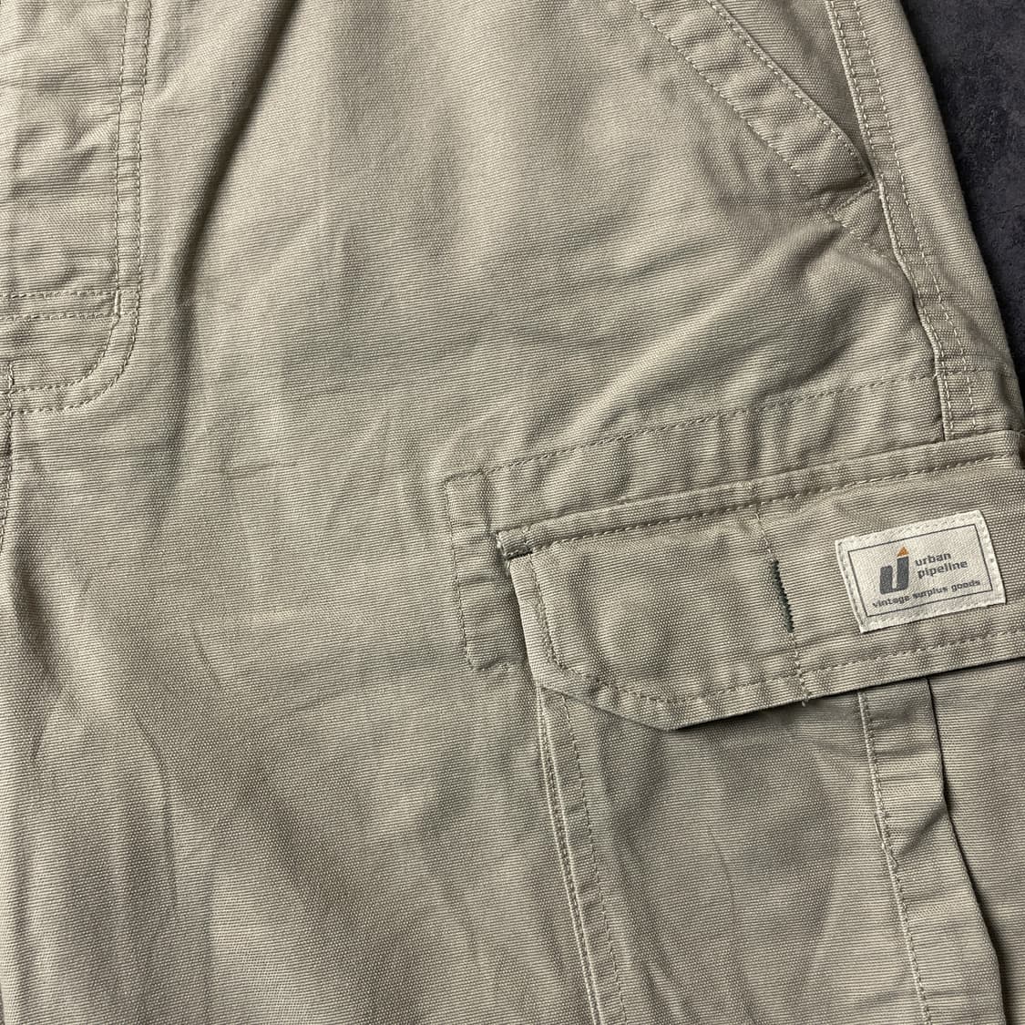 URBAN UP 빈티지 베이지 코튼 카고 하프 팬츠 A00704 상품이미지5