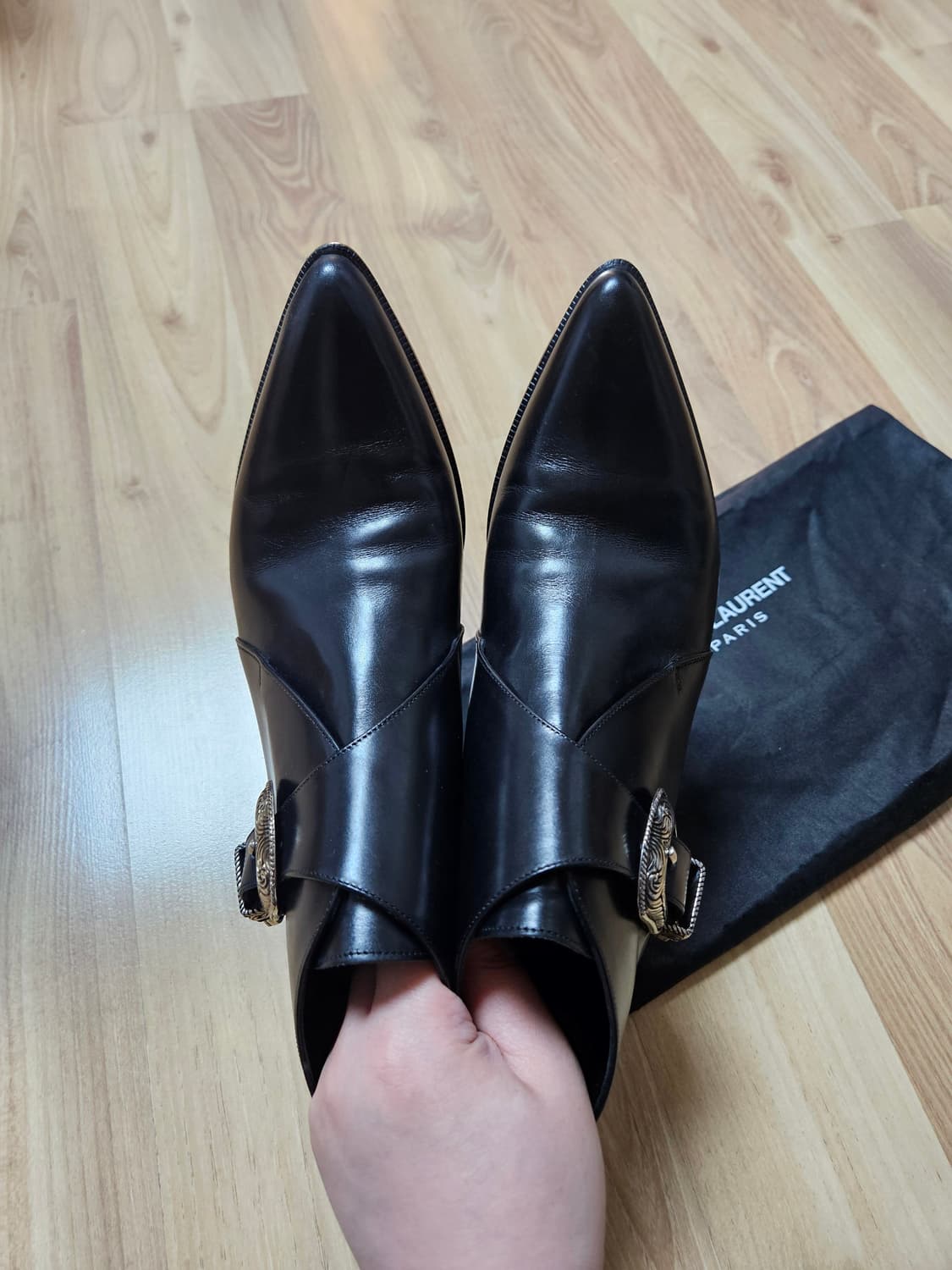 생로랑 덕키스 웨스턴 부츠 블랙 상품이미지10