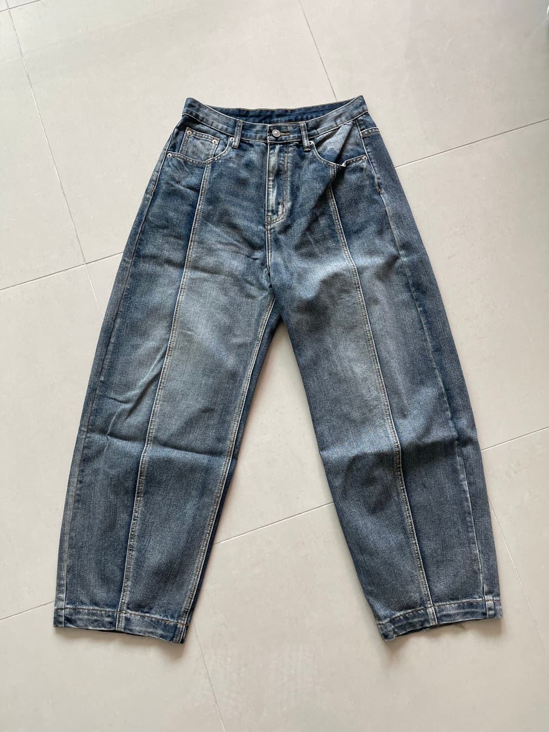 OY 스티치 와이드 볼륨 데님팬츠 상품이미지1