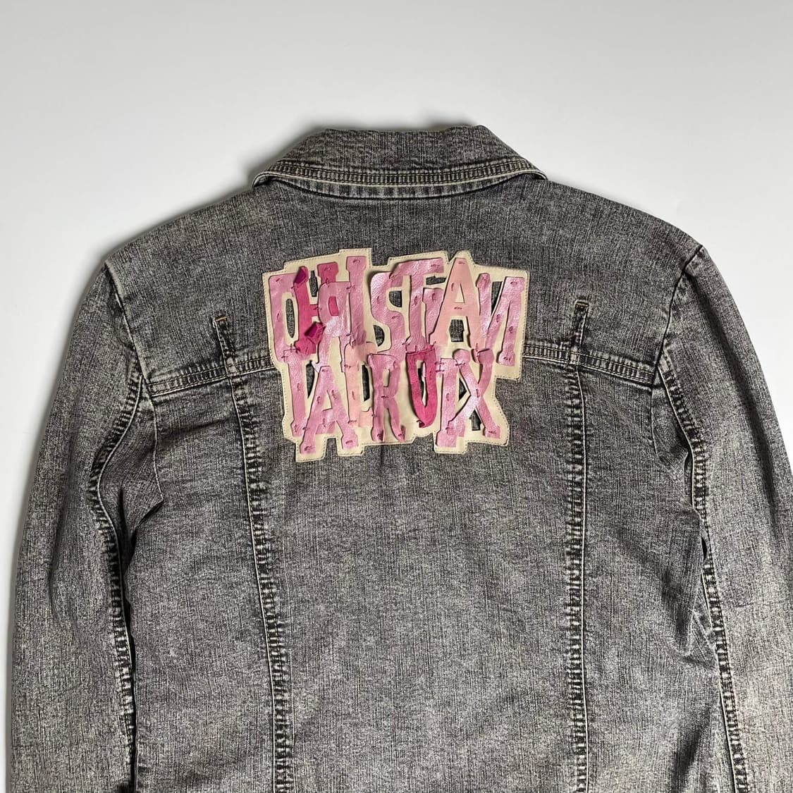 Chrisitan lacroix  레더 레터링 데님 자켓 상품이미지7