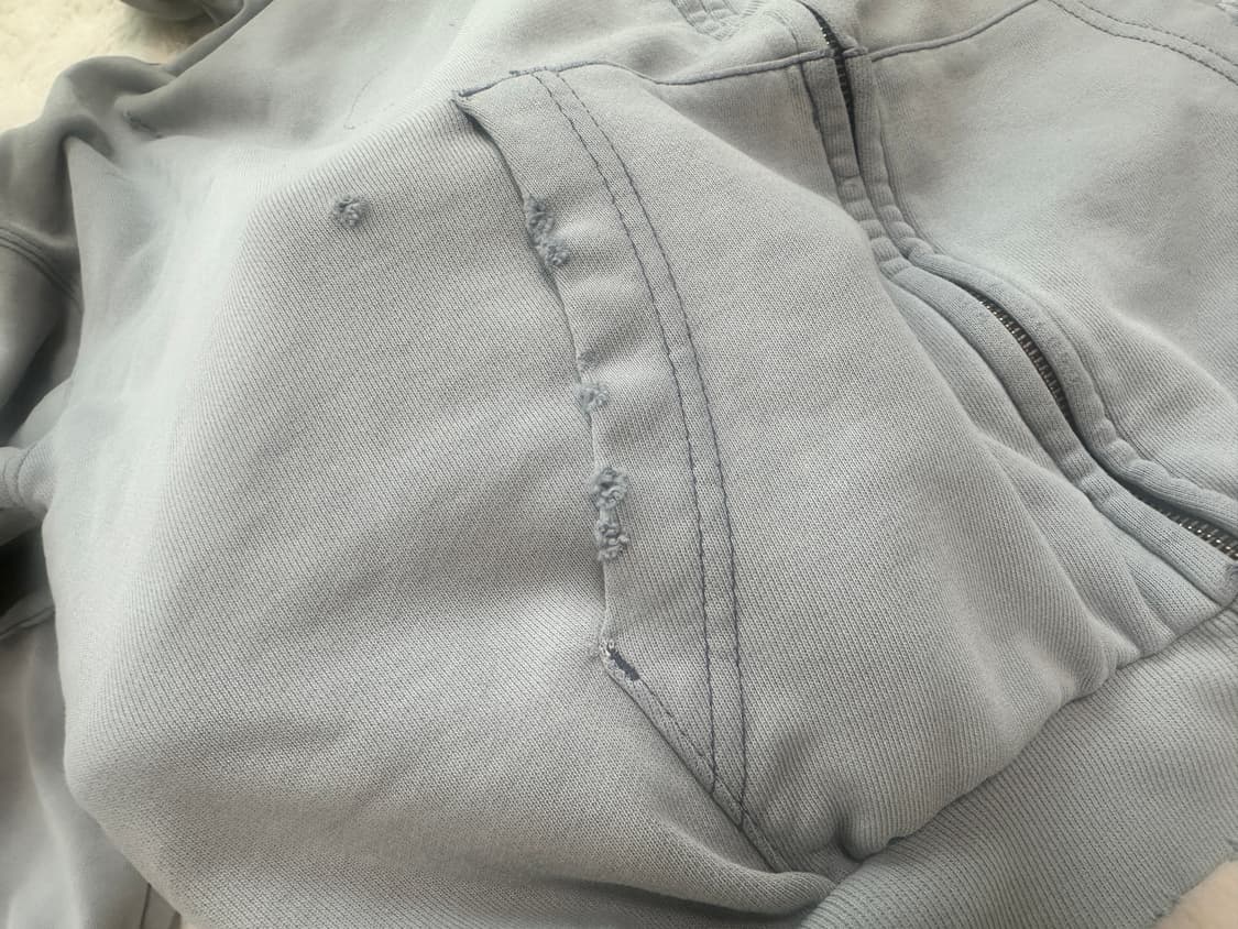 [3] 폴리테루 하드 워시드 집후디 라이트그레이 상품이미지4