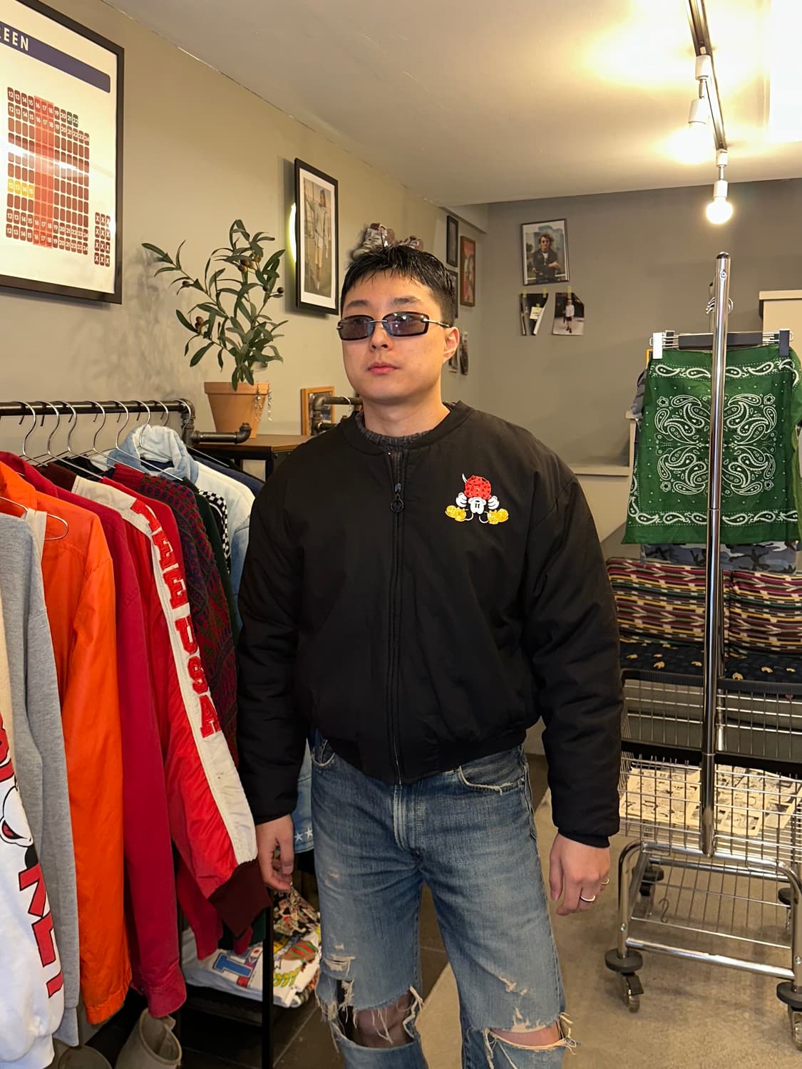 90’s Disney Mickey logo bomber jacket 상품이미지2