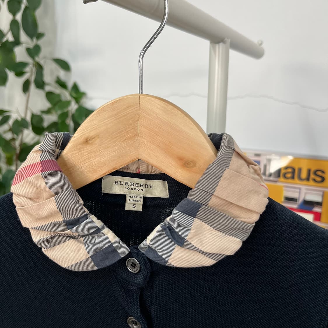 버버리 우먼 피케 반팔 티셔츠 S 상품이미지4