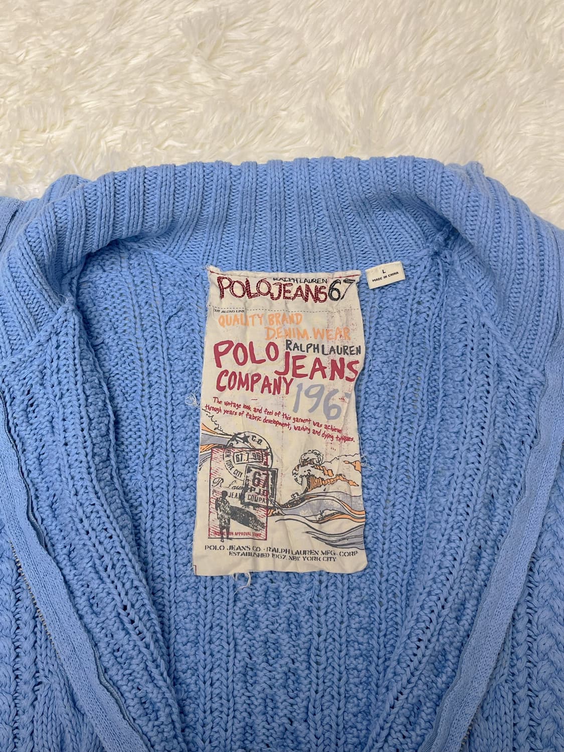 유일 매물) 일본 폴로 진스 랄프로렌 가디건 상품이미지3