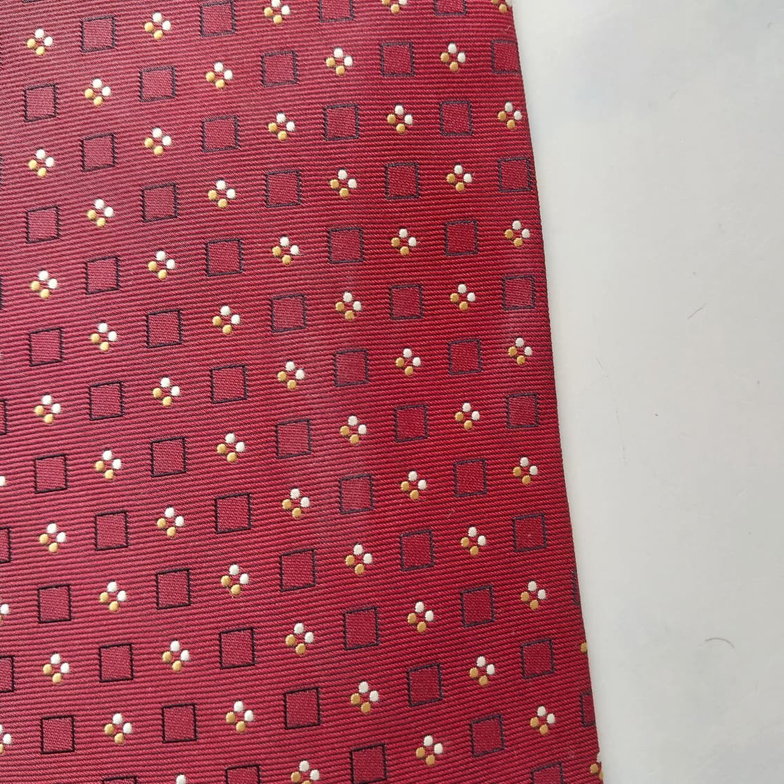 에르메네질도 제냐 실크 와인 패턴 넥타이 9.4cm A등급 K1711
 상품이미지8