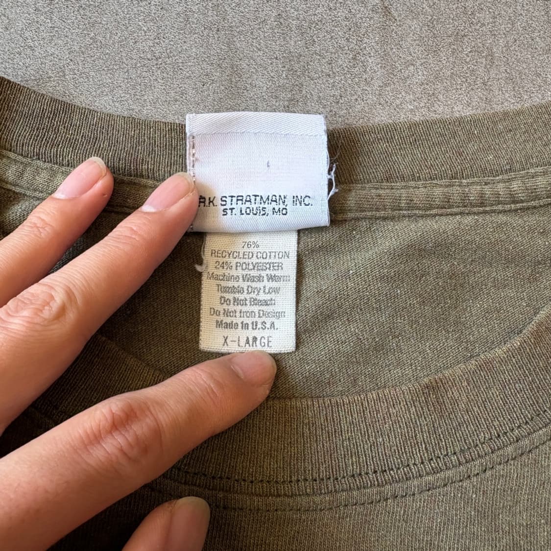 할리데이비슨 정품 미국 생산 카키 플레임 긴팔 티셔츠 상품이미지8