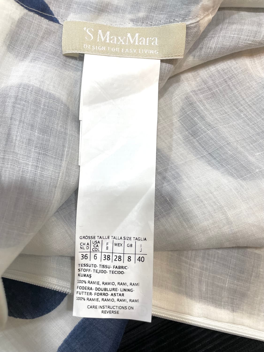 신형)) S MAX MARA 모시 100% 민소매 블라우스 55~55반 상품이미지9