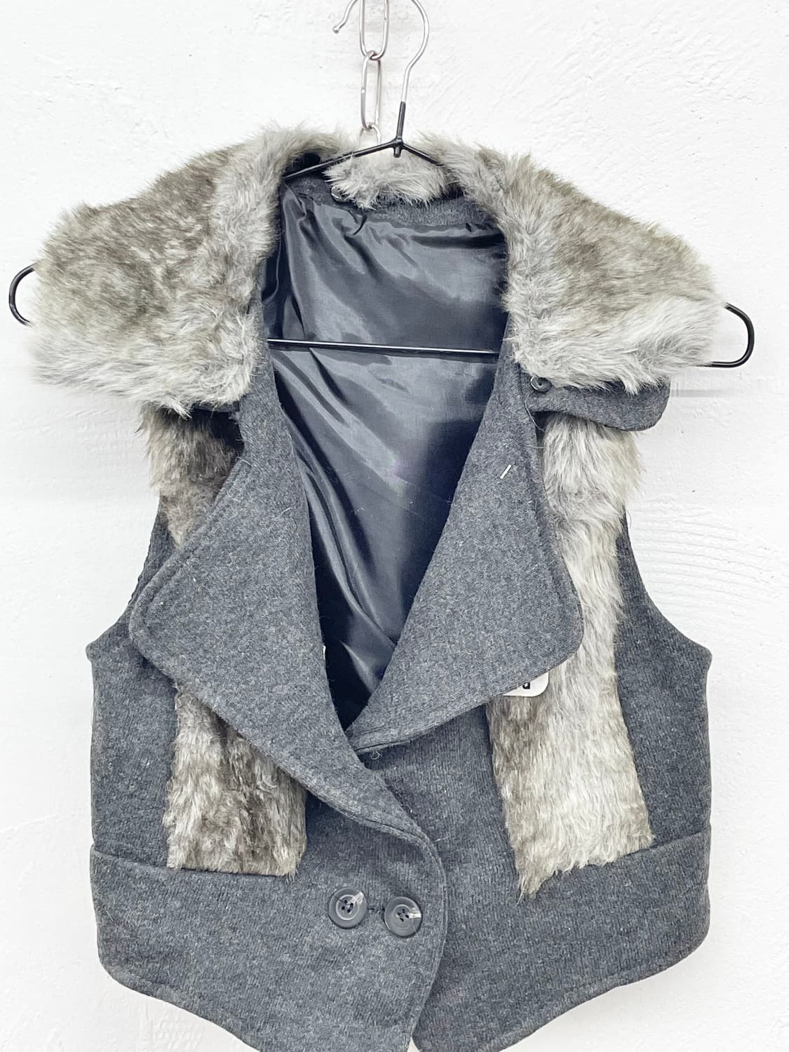 긱시크 카라 퍼 버튼 탑 상품이미지5