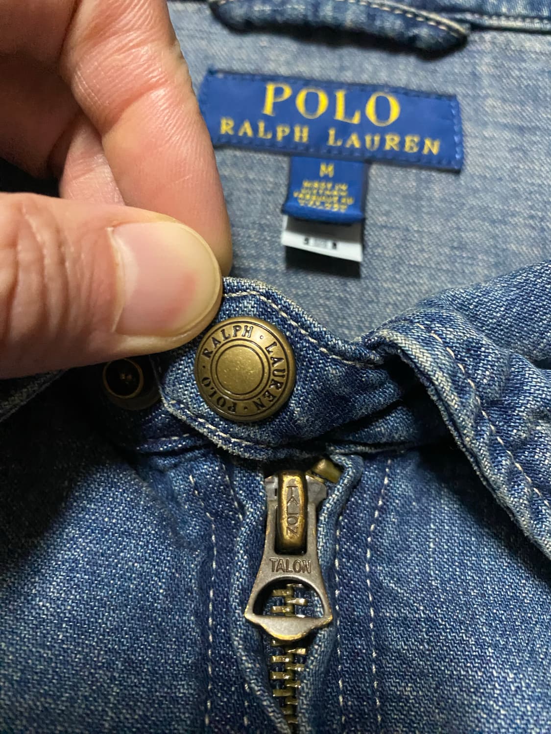 급처 24년 구매 폴로 베이포트 인디고 가먼트다이 데님 자켓 상품이미지5