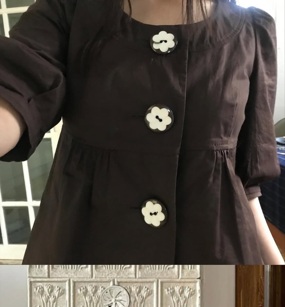 나우시카 빈티지 버튼 브라운 자켓 상품이미지3