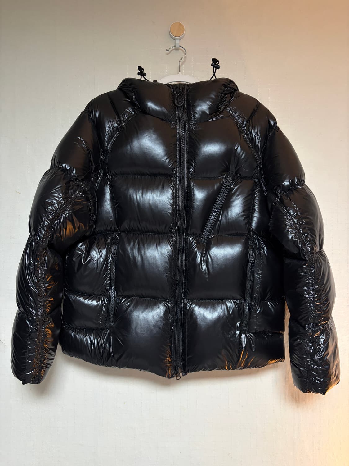 무신사 / 시티 레저 시어 립스탑 후디드 다운 숏 패딩 재킷 상품이미지2