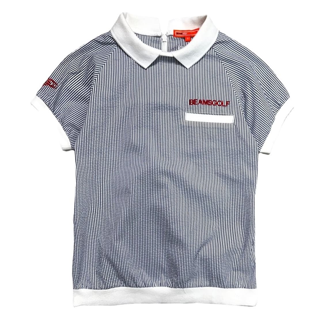 BEAMS GOLF 스트라이프 반팔 카라티 상품이미지1