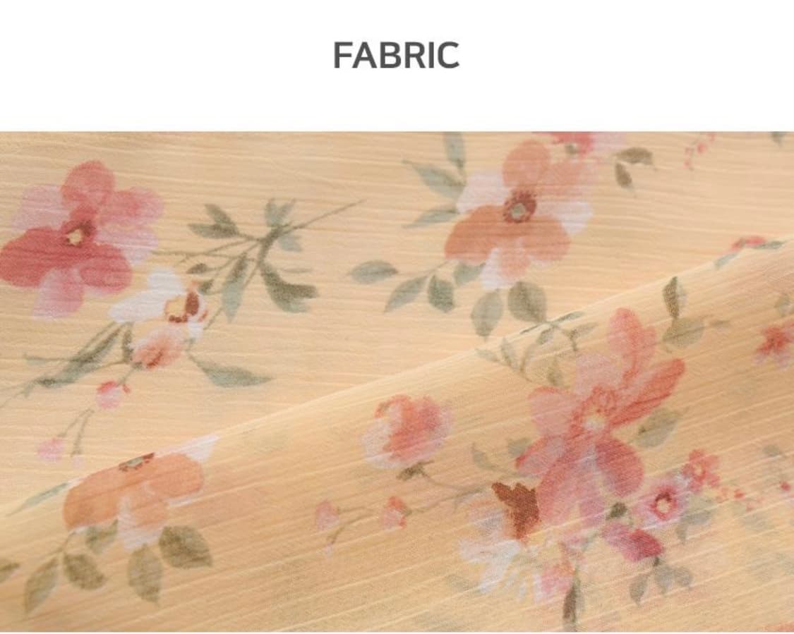 로엠 플라워 스퀘어넥 쉬폰 원피스 (새상품) 상품이미지6