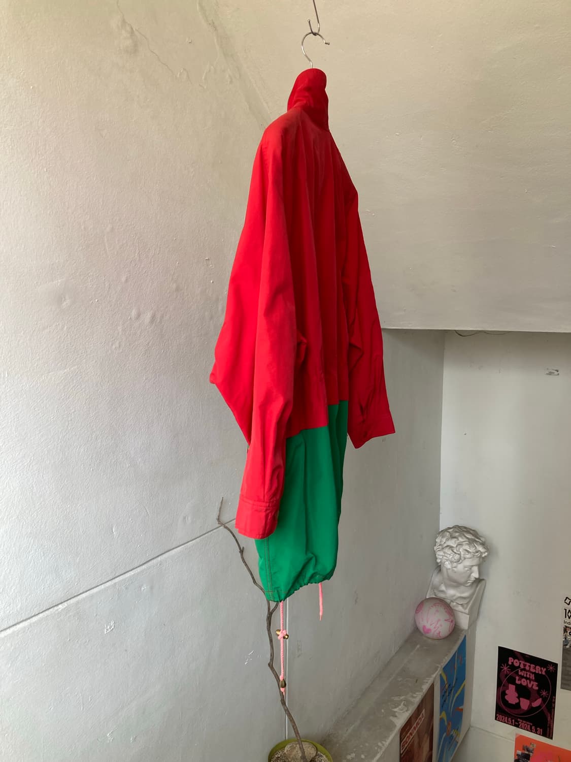 레트로 바람막이 하프 버튼 코트/집업 상품이미지7