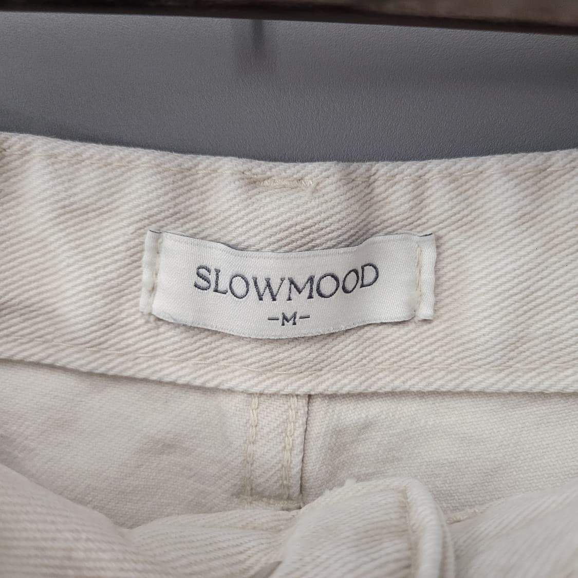 SlowMood 슬로우앤드 데님 롱스커트 화이트 상품이미지4