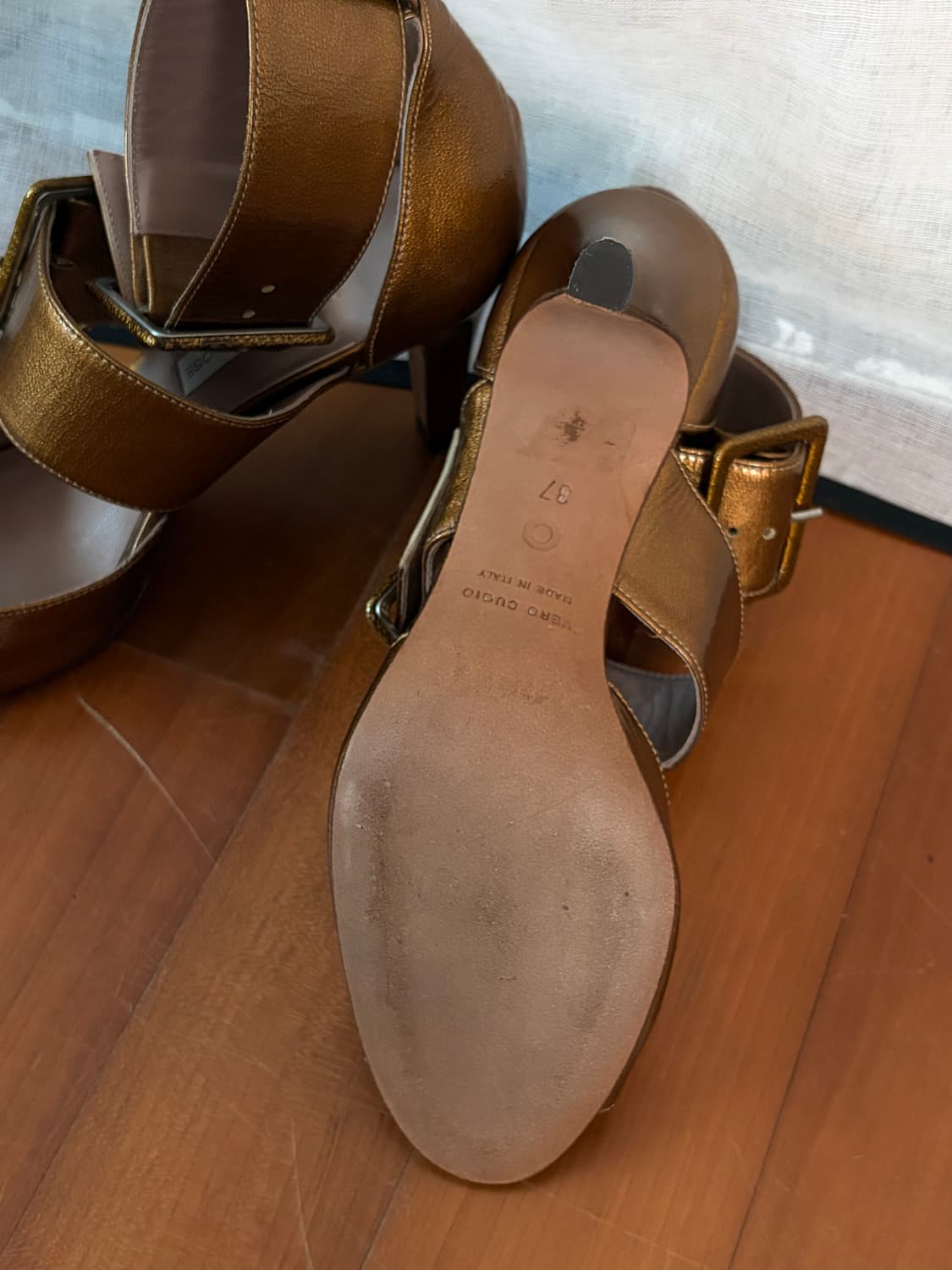 metallic buckle sandal heel 상품이미지5