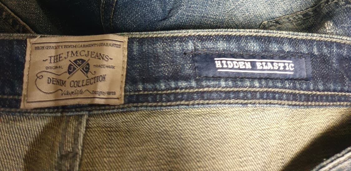 (빈티지) JMC 진 사이드배색 데미지 워싱 스판 데님팬츠 (31~32) 상품이미지5