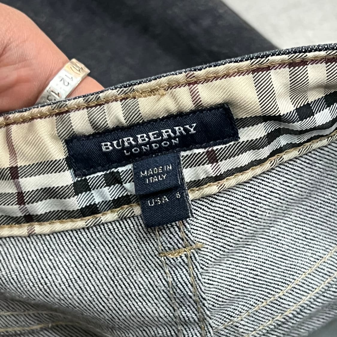  버버리 체크 데님 팬츠 +명품감정서 y14477 상품이미지6