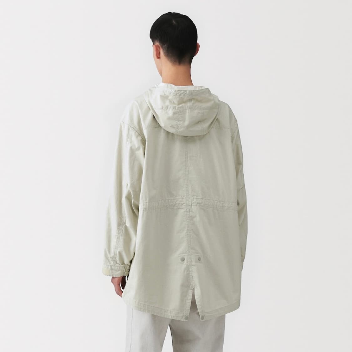 <새상품>SNS인기 무인양품 LABO 코튼 라이트 캔버스 후드 블루종 상품이미지3