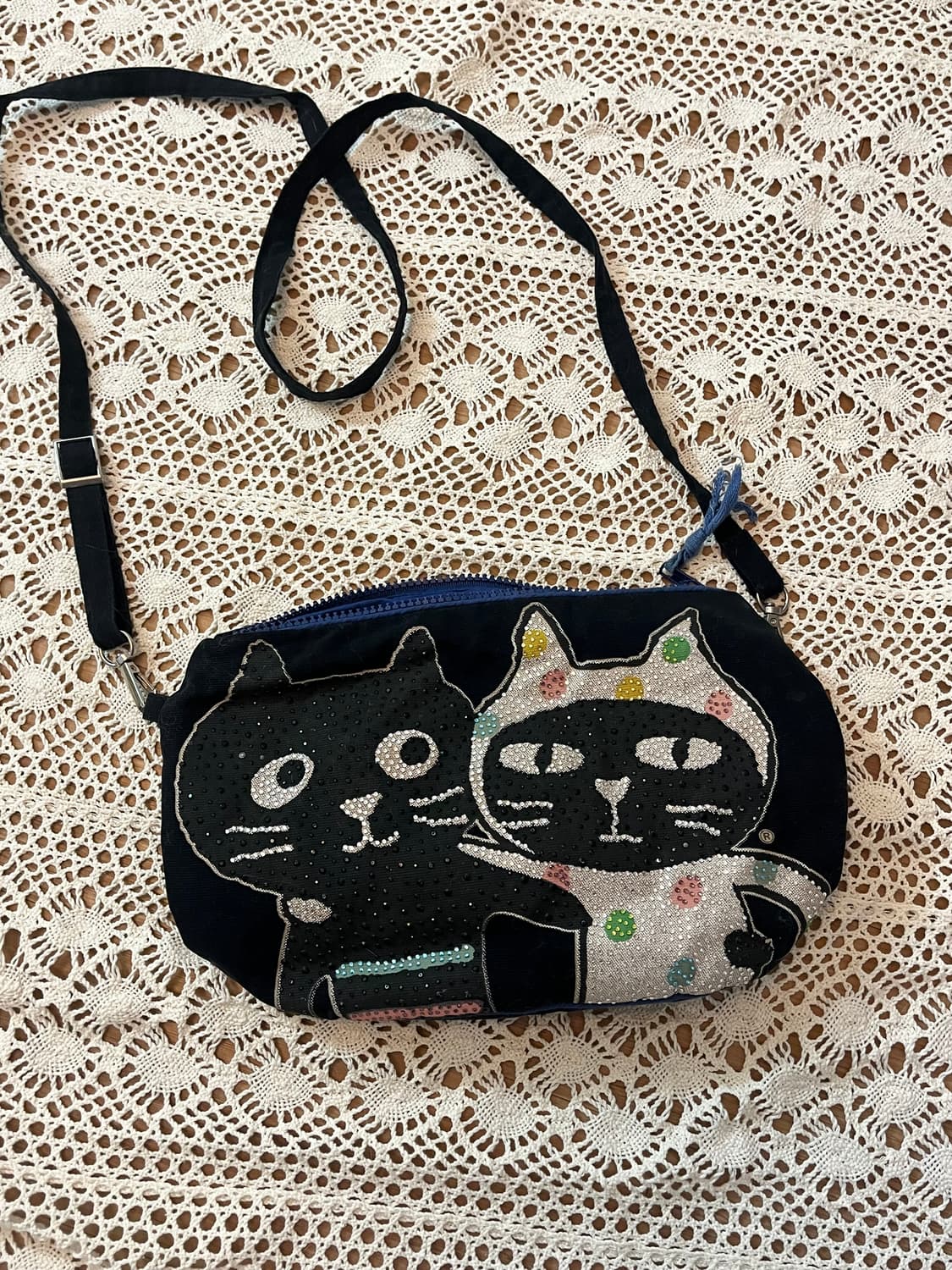 빈티지 LALA CUB 고양이 크로스백  상품이미지1