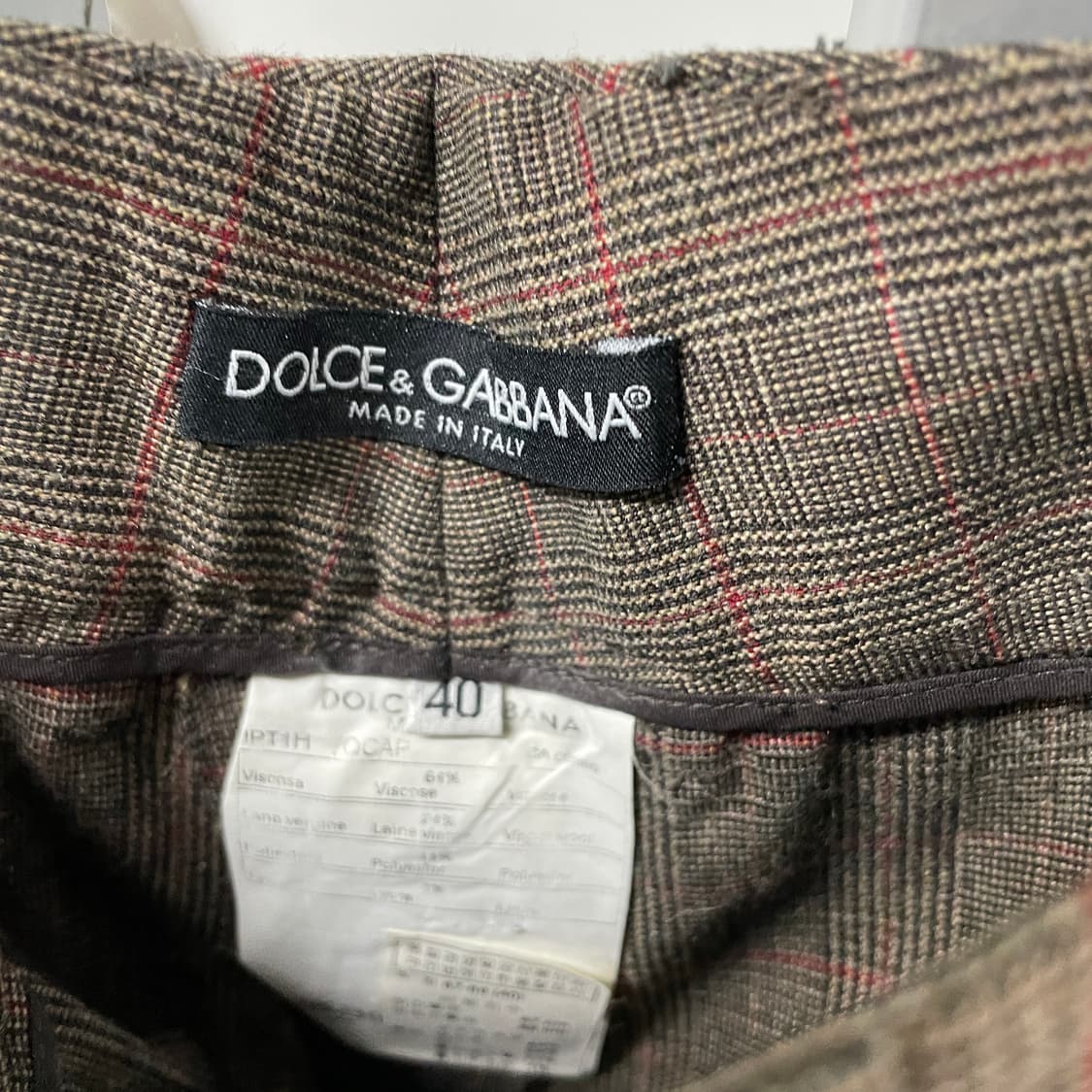 돌체앤가바나 체크 슬랙스 40(W) 상품이미지5