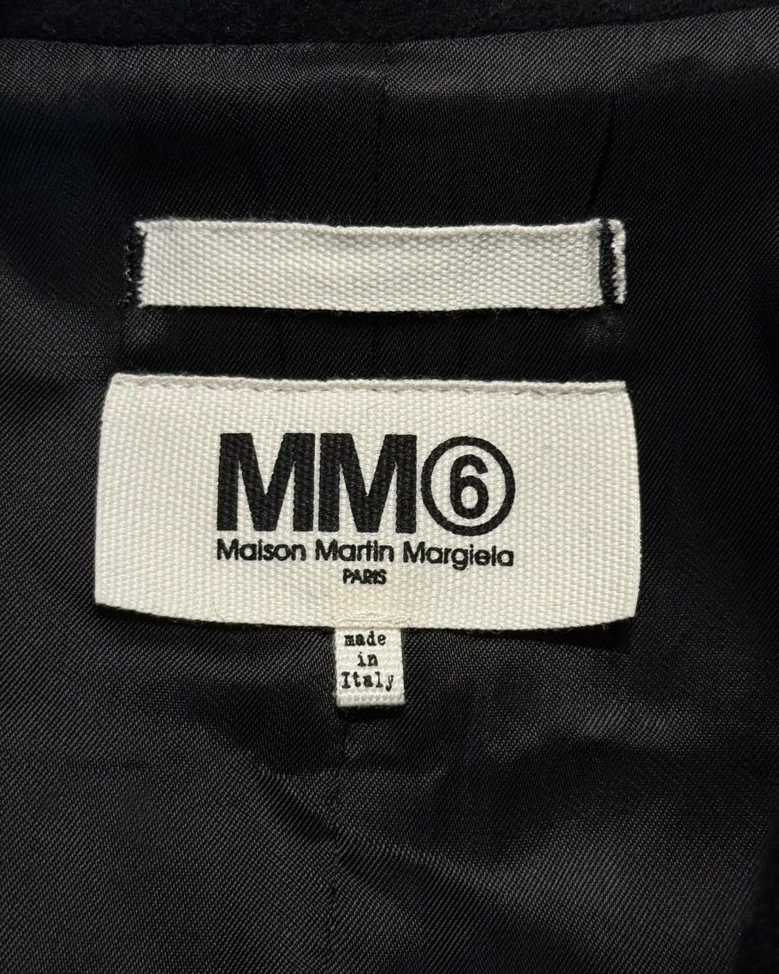 mm6 블랙 드롭 숄더 오버사이즈 코트 상품이미지7