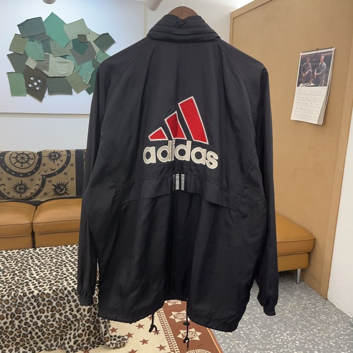아디다스 올드스쿨 빅로고 오버핏 바람막이 자켓 105 C08905 상품이미지4