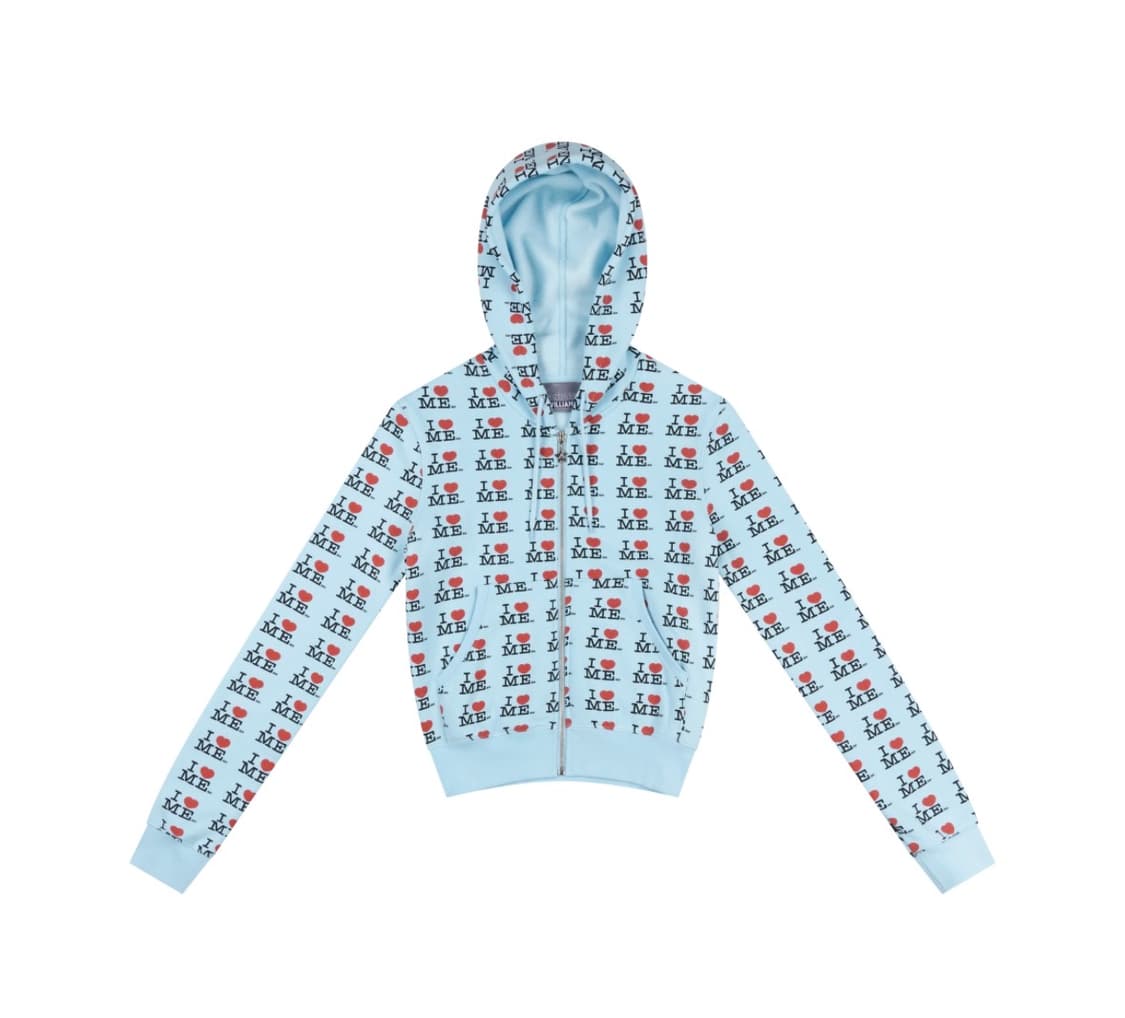 [S] 애슐리 윌리엄스 블루 크롭 후드집업 새상품 상품이미지1