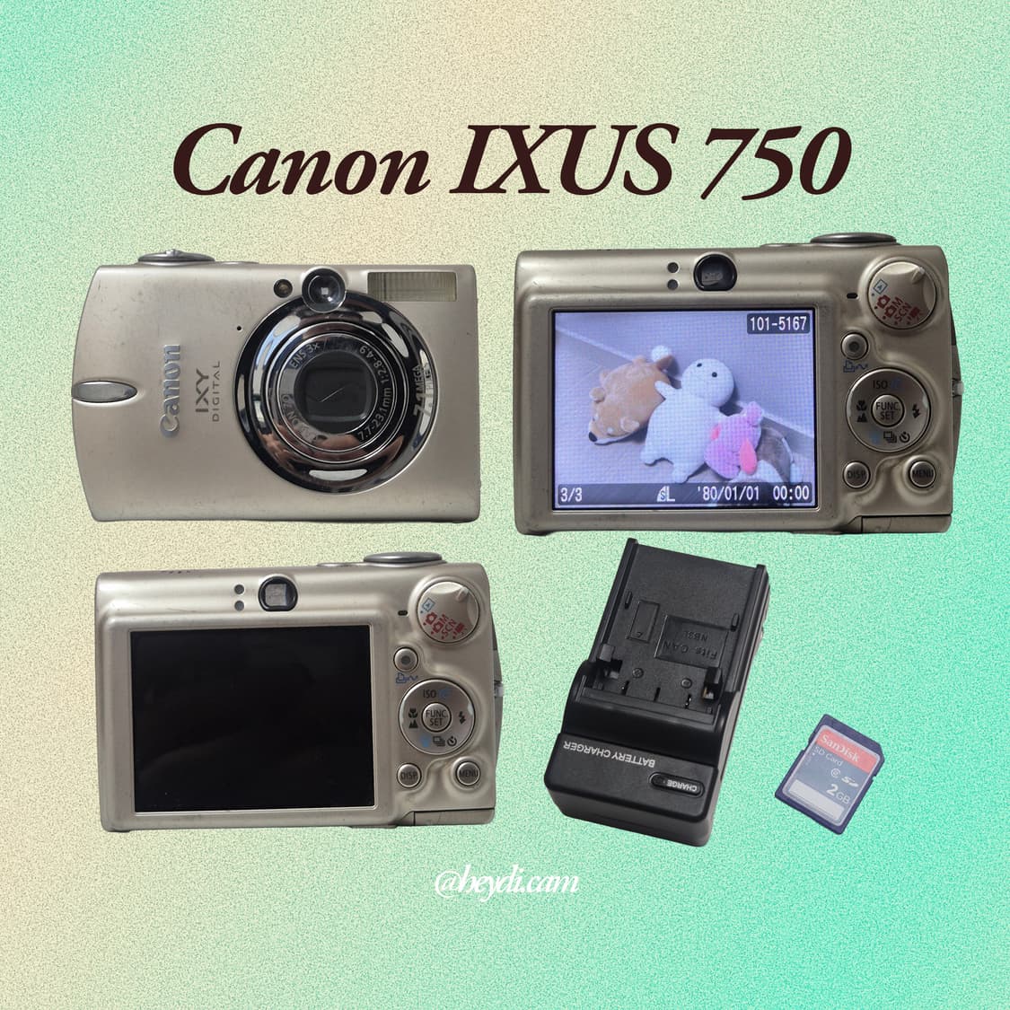 (아일릿 원희) 캐논 ixus750 IXY700 골드 상품이미지2