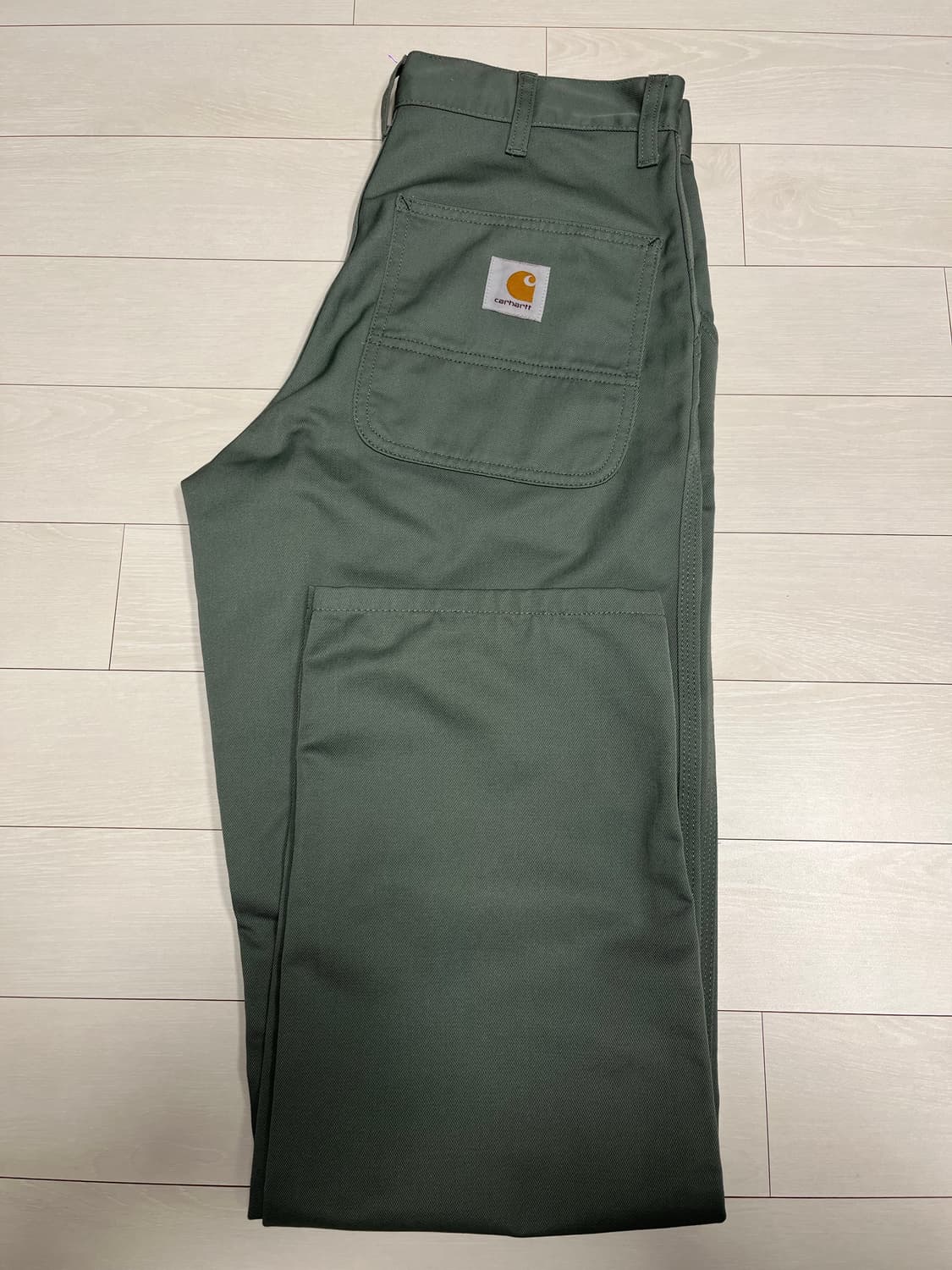 [칼하트 wip]심플 팬츠 데니슨_(SMOKE GREEN RINSED) 상품이미지5