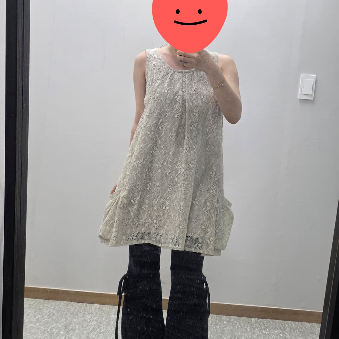 시네마클럽 일본빈티지)스즈코모리걸 로맨틱 레이스갸루 그린레이어드원피스 상품이미지6
