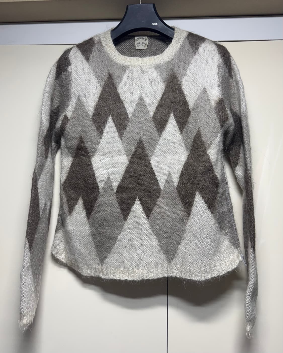 선시 12AW 모헤어 아가일 니트 상품이미지1