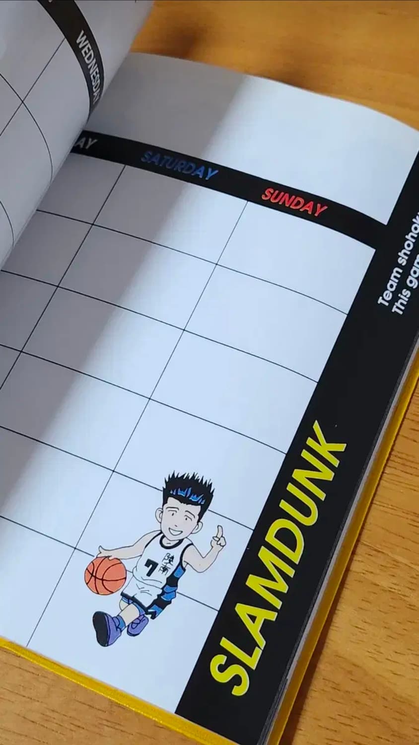 슬램덩크 스케줄 북, 채치수다이어리 수첩 플래너 대원 정품 상품이미지5