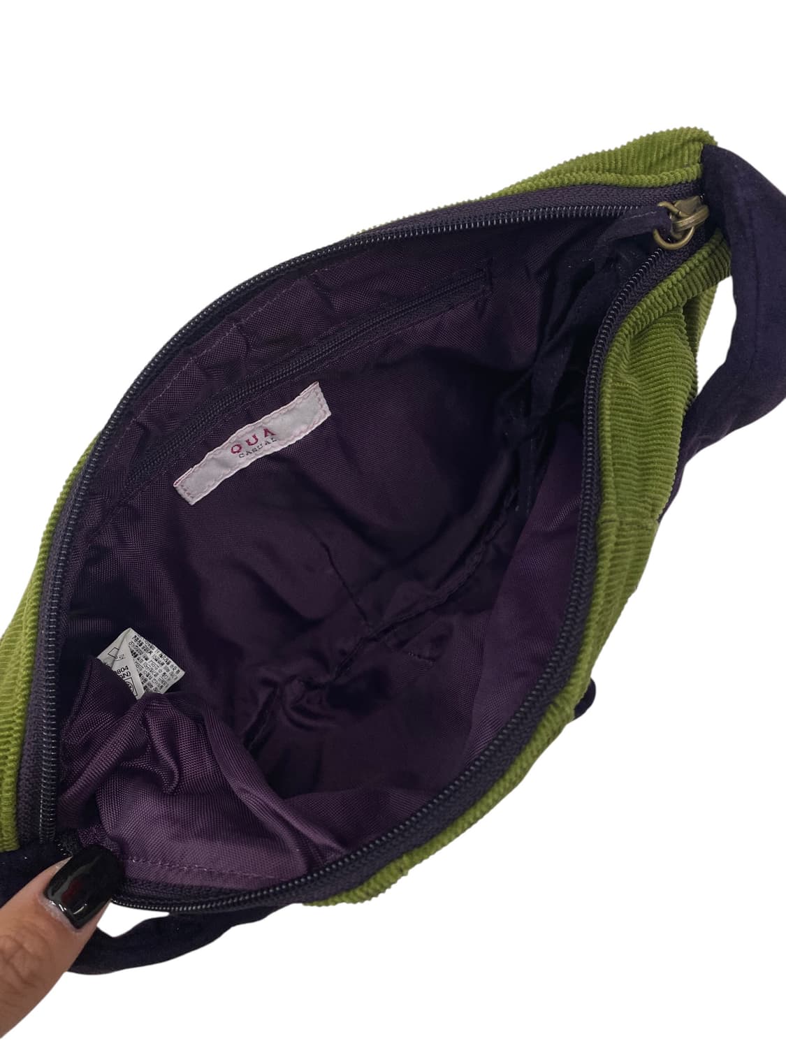 vintage qua y2k 코듀로이 그린 숄더백 상품이미지3