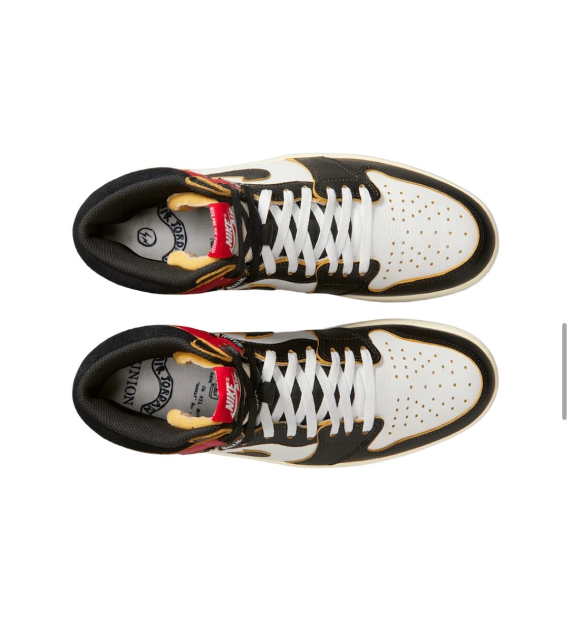 조던 1 x 프라그먼트 x 유니온 LA 블랙 앤 바시티 레드 285 상품이미지2