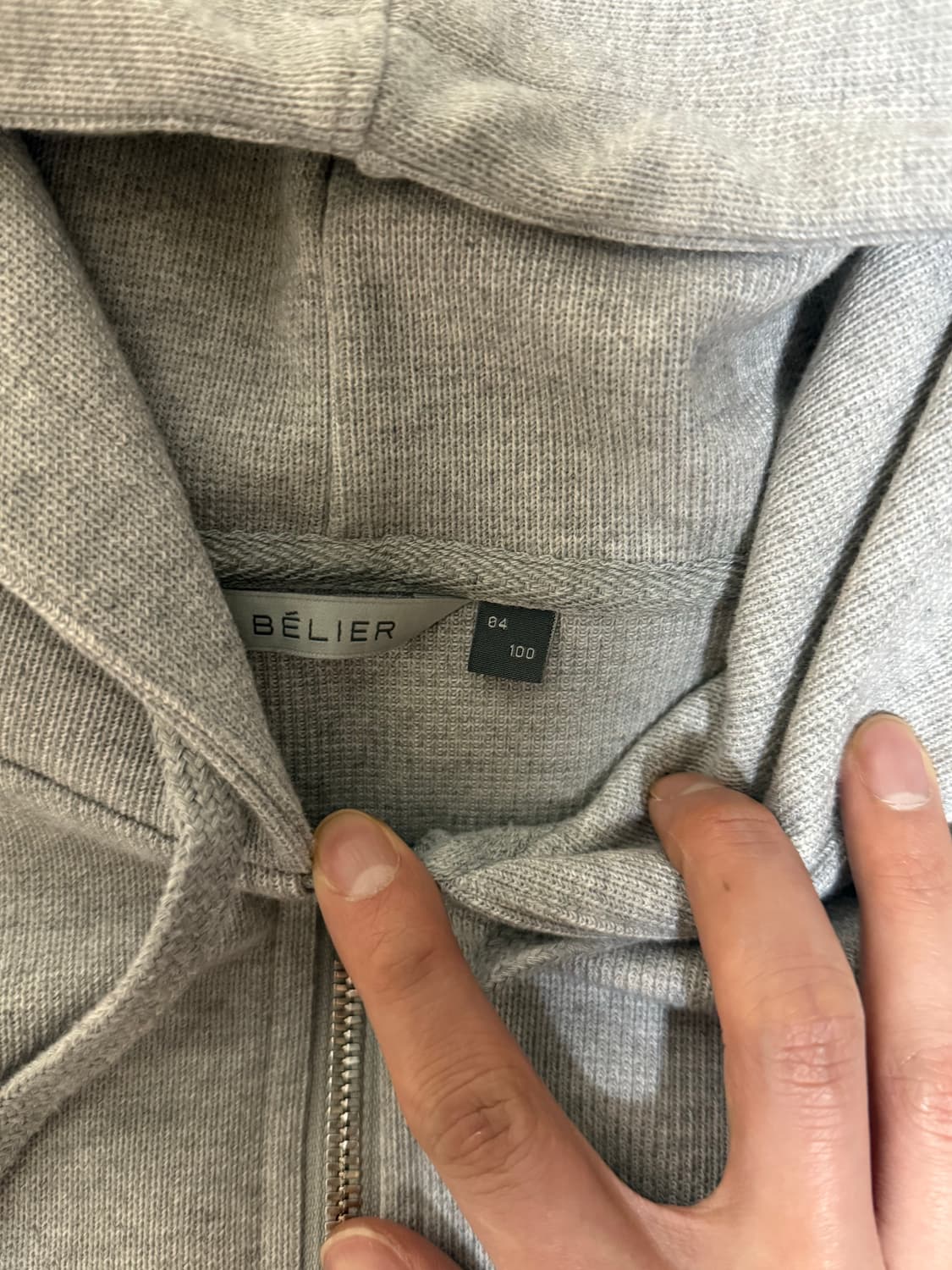 (04/100) 벨리에 크롭 후드 집업 그레이 상품이미지4