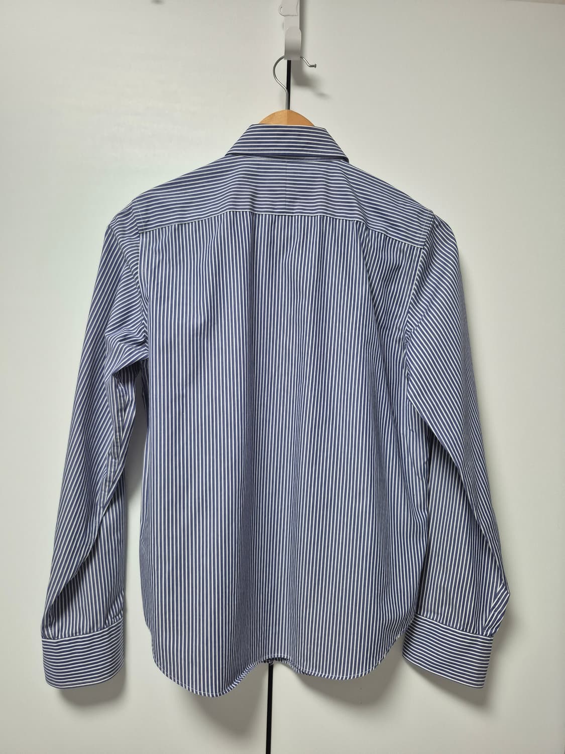 로렌 랄프로렌 블루 스트라이프 코튼 셔츠 여성 90~95사이즈 상품이미지3