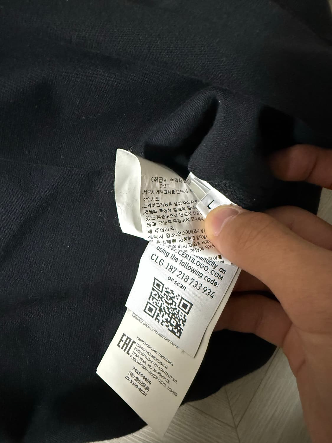 스톤아일랜드 맨투맨 블랙 L 상품이미지3