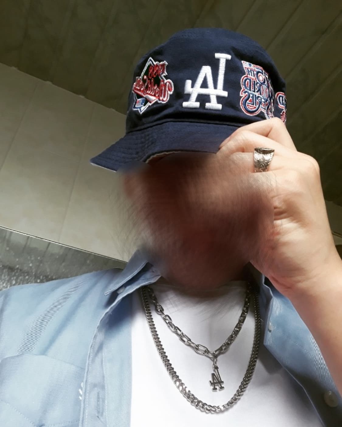 엠엘비 MLB 더블 체인 목걸이 LA 상품이미지7