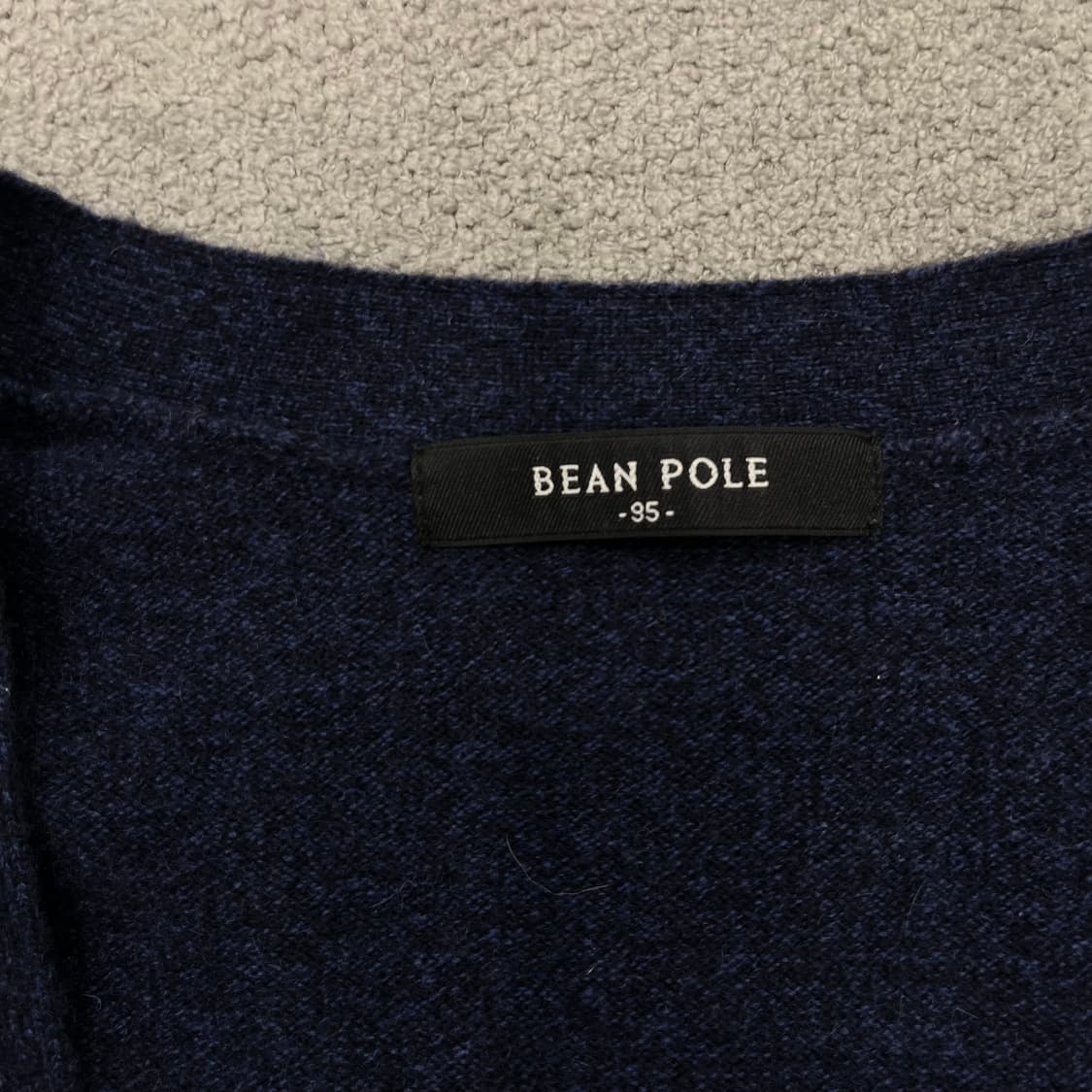 95 빈폴 캐시미어 가죽패치 롱 가디건 상품이미지5